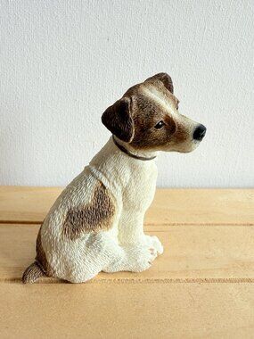 Vintage Jack Russell Terrier Puppy Figurine